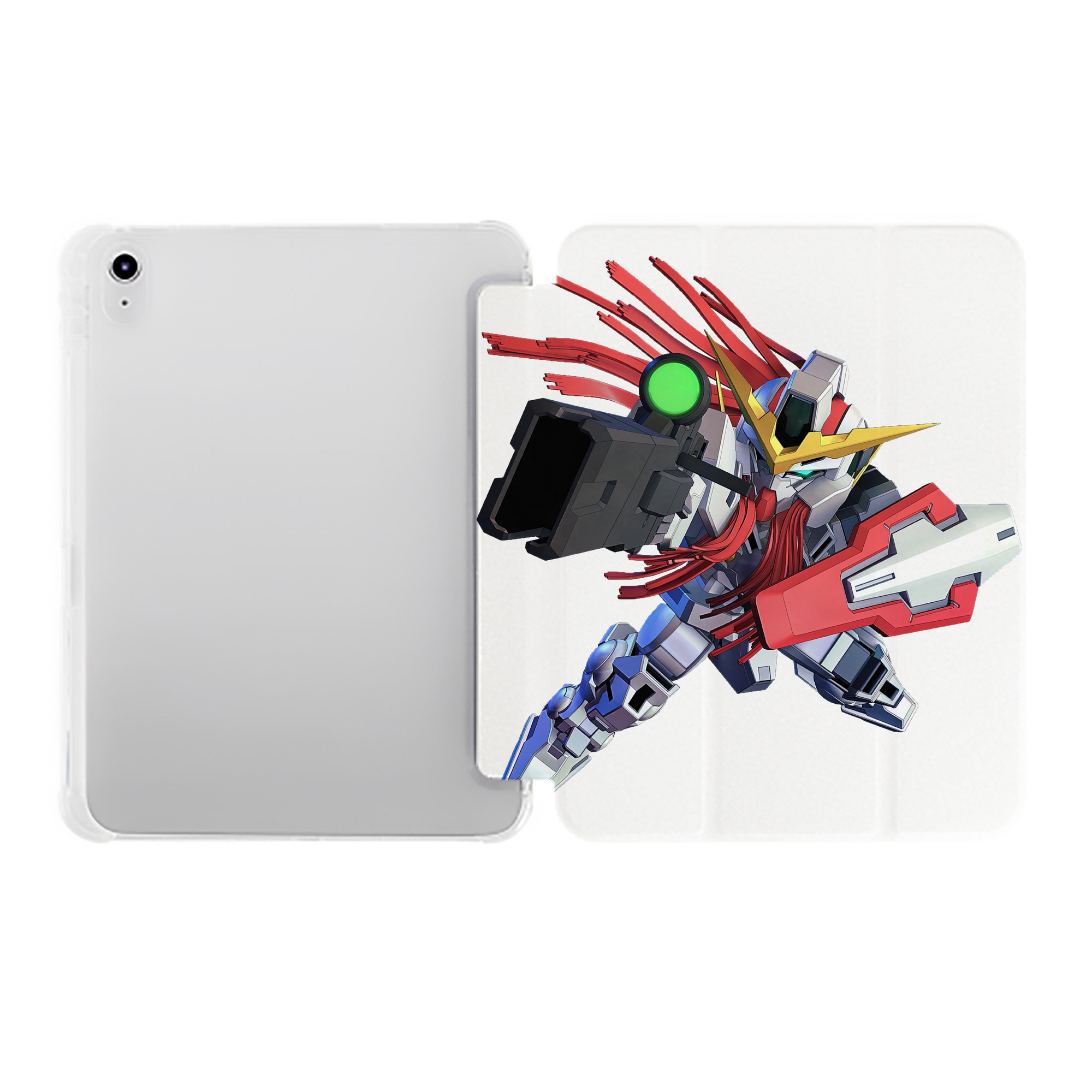 （画像用） 機動戦士ガンダム Mobile Suit Gundam IPad ケース ペン収納付き 三つ折りスタンド PUレザー×シリコン 対応機種9.5/10.5/10.9インチ